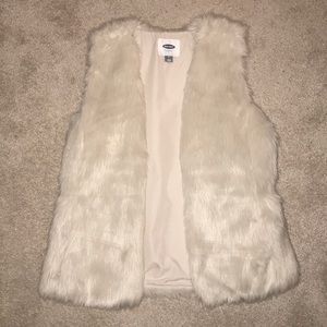 Cream Faux Fur Vest